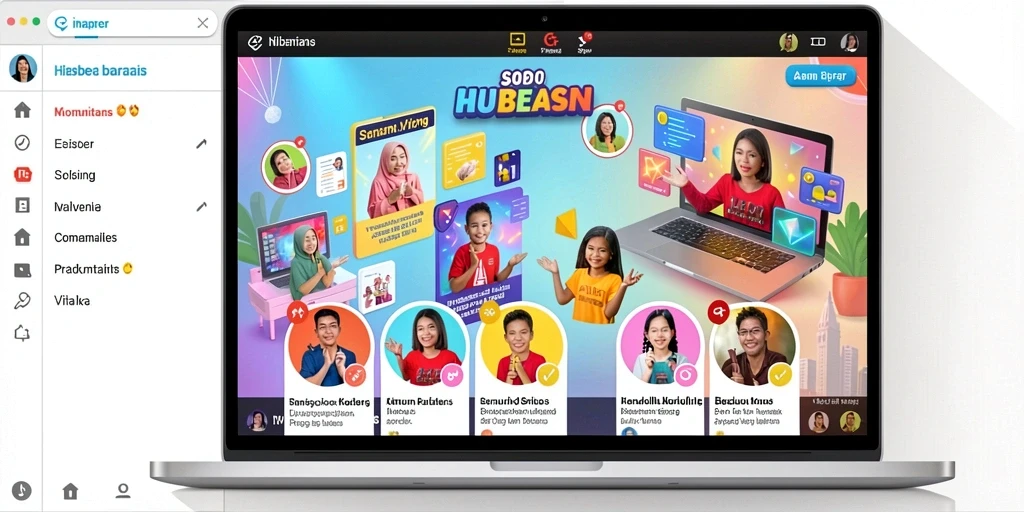 Screenshot menunjukkan antarmuka menarik yang mudah dinavigasi.