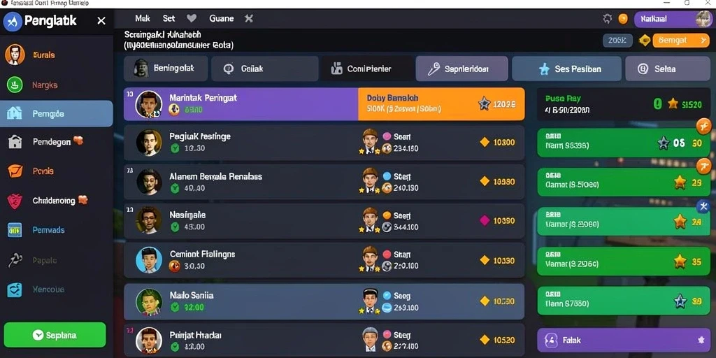 Tampilan menu utama yang menarik dan intuitif.