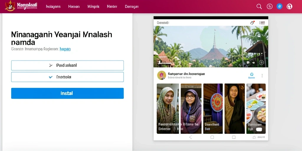 Screenshot menunjukkan tampilan antarmuka utama yang menarik.